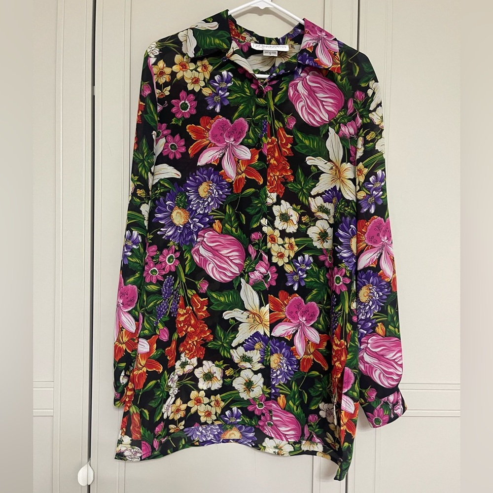 Vintage 90's Nygärd Collection Bold Floral Full Button Down